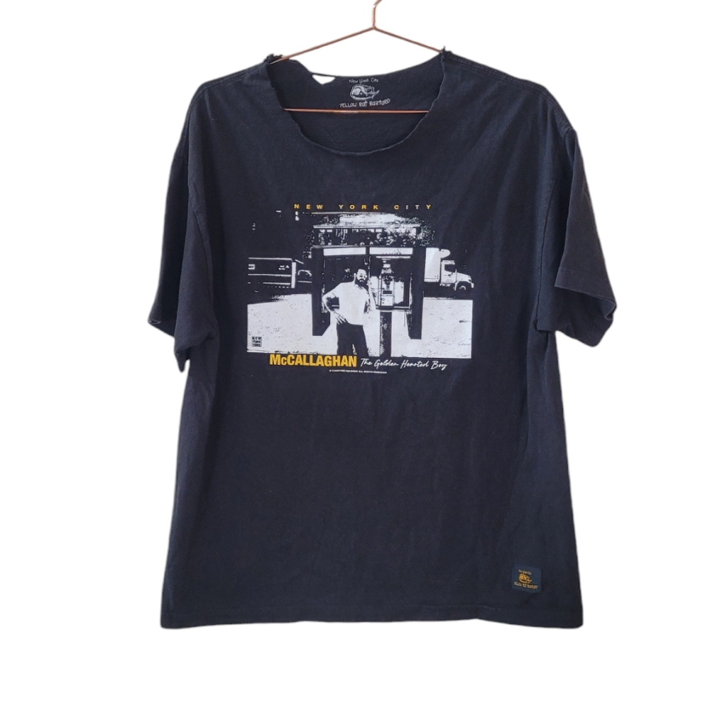 McCallaghan The Golden Hearted Boy Distressed Neck Shirt Size XL (Estimated) NYC